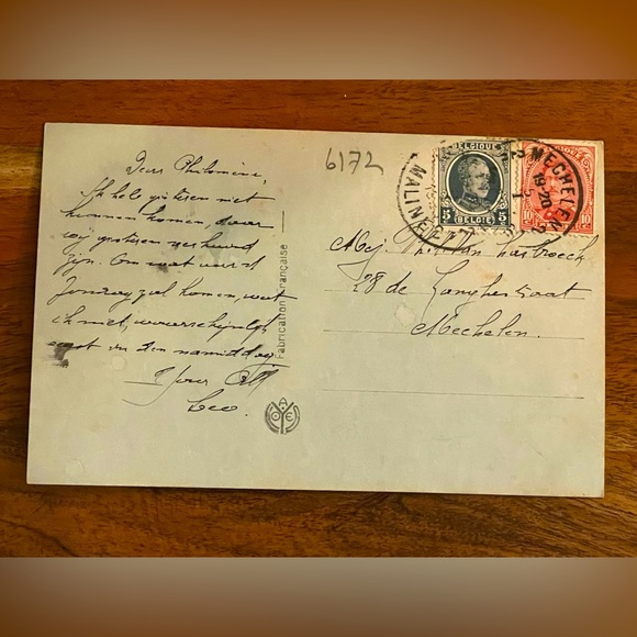 RARE VINTAGE 20th Century Postcard 1920 Belgium - Picture 3 of 6